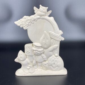 Ready to Paint Ceramic Trick or Treat 7.5” HAPPY HALLOWEEN Ghost Fall Decor